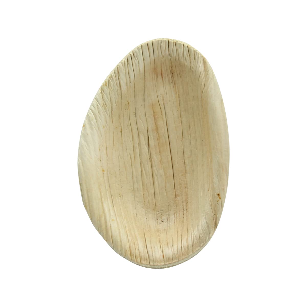 Eco-Friendly Oval Palm Leaf Disposable Plates - 100-Pack Biodegradable Egg-Shaped Dinnerware for Parties, Events & Picnics - Microwave Safe (3.5 x 2.4 x 0.6 Inches) - Sustainable Tableware for Weddings, BBQs & Outdoor Dining