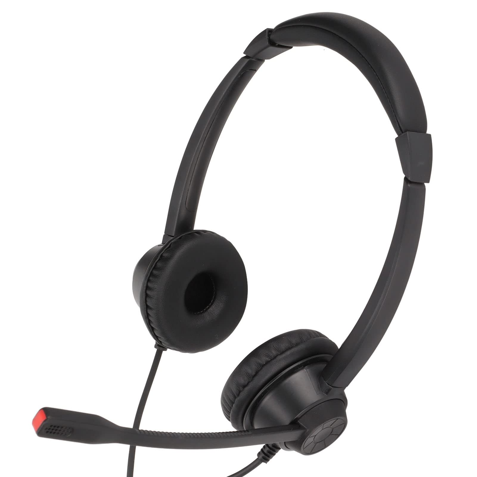 Noise Canceling Telephone Headset with Microphone - 2.5mm Binaural Wired Business Headset with Volume Control | Perfect for Call Centers, Office Communications & Customer Service Professionals