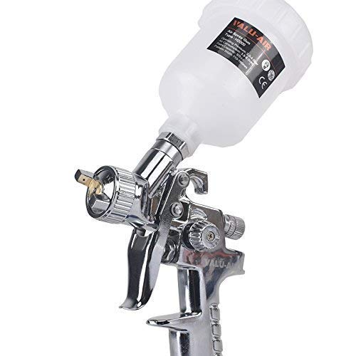 Valu-Air Mini HVLP Gravity Feed Touch Up Air Spray Gun with 0.8mm Nozzle - Professional Paint Sprayer for Automotive, Woodworking & DIY Home Projects