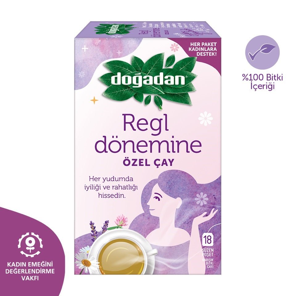 Organic Menstrual Relief Tea for Women - Dogadan Herbal Tea, 40g | Natural Cramp & PMS Relief | Soothing & Relaxing Tea for Period Comfort