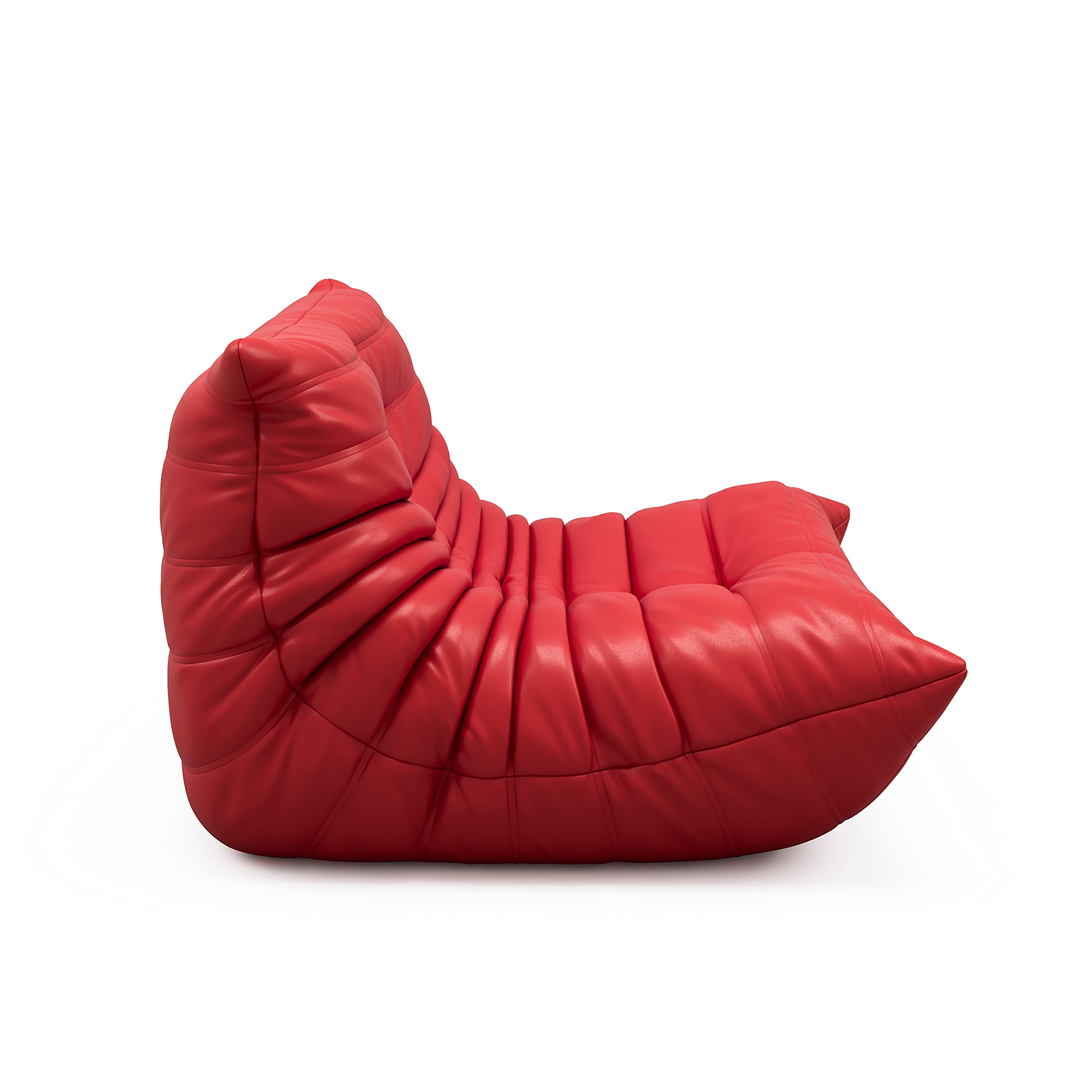 Fireside Chair - Soft Faux Leather Lounge Chair & Lazy Floor Sofa | Accent Bean Bag Couch for Living Room, Bedroom, Office | Perfect for Reading Nook, Meditation Corner & Small Space Relaxation