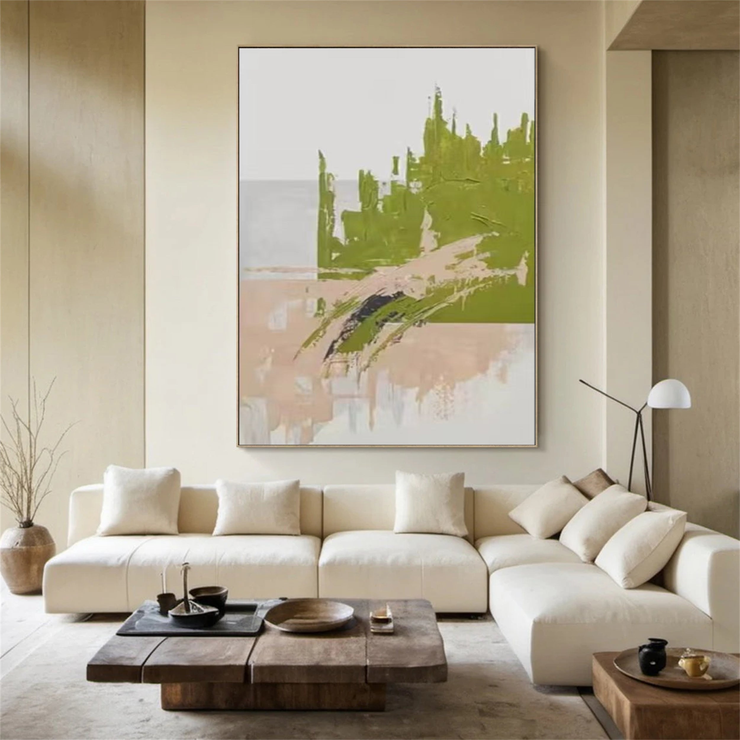 Blue & Green Abstract Wall Art Print #BG021 - Modern Home Decor for Living Room, Bedroom & Office