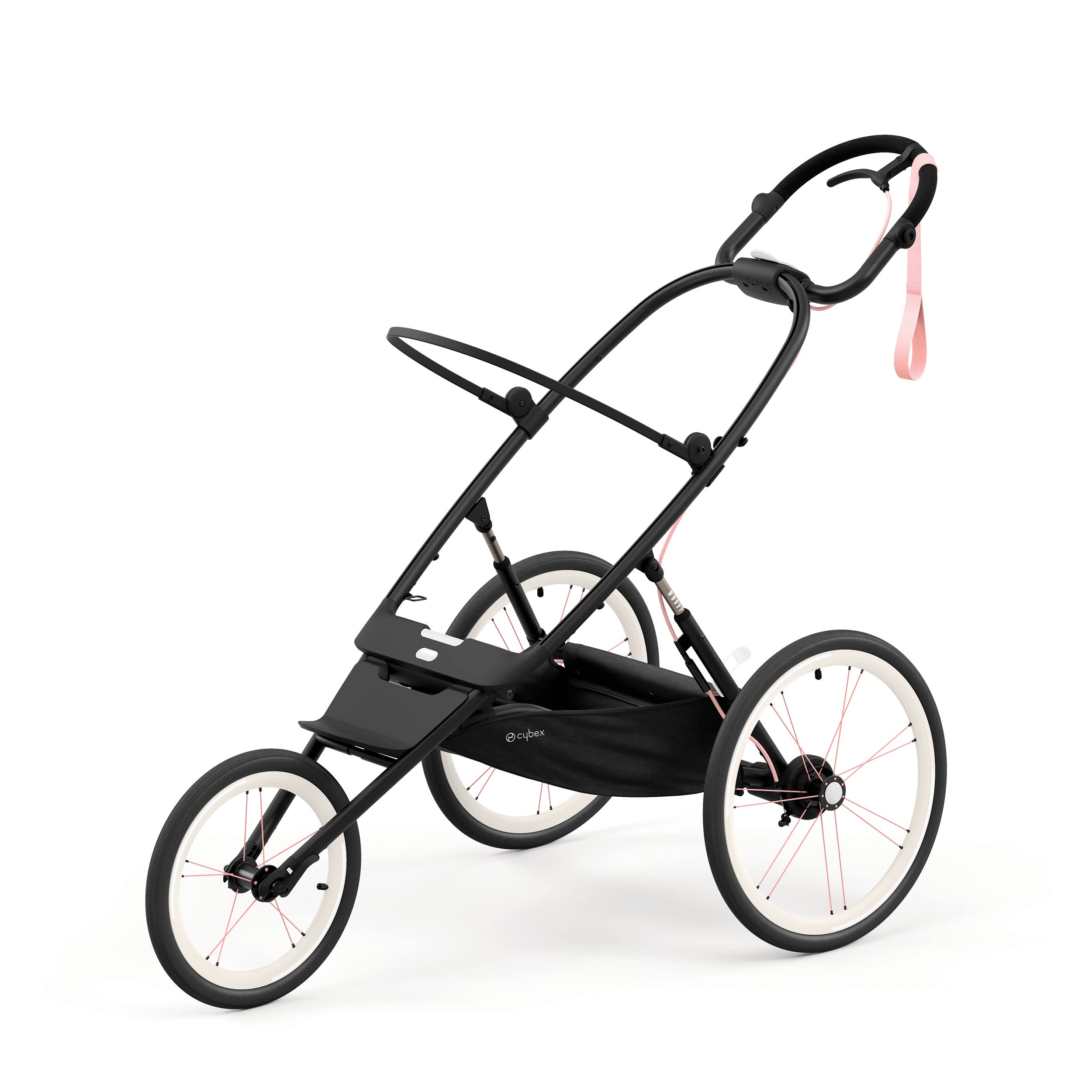 Cybex AVI Jogging Stroller Frame - Lightweight & Durable Black & Pink Design for Active Parents | Perfect for Running, Walking & Outdoor Adventures with Baby