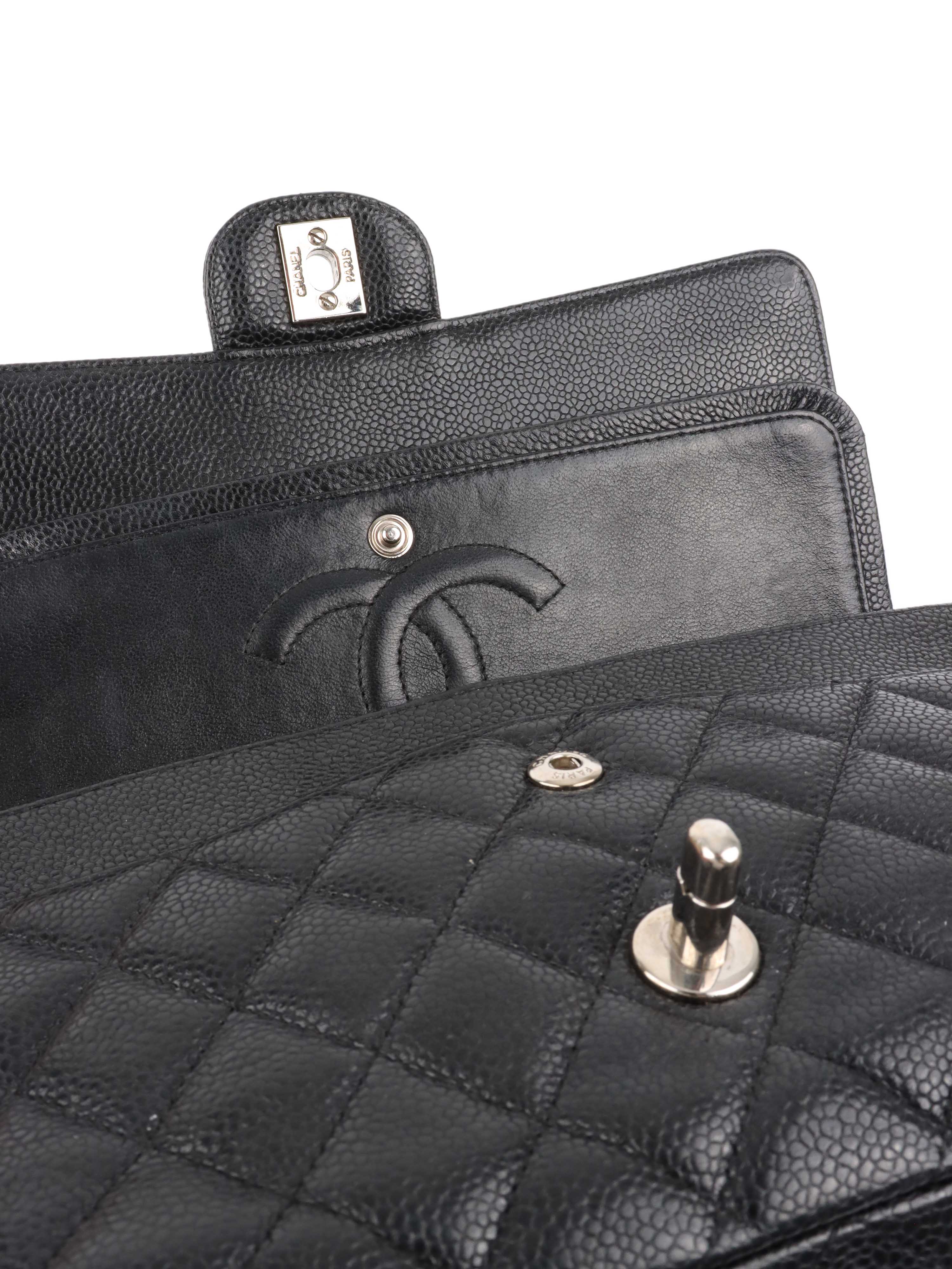 Chanel Medium Black Caviar Classic Flap Bag - Luxury Designer Handbag for Women | Perfect for Work, Evening Events & Everyday Use
