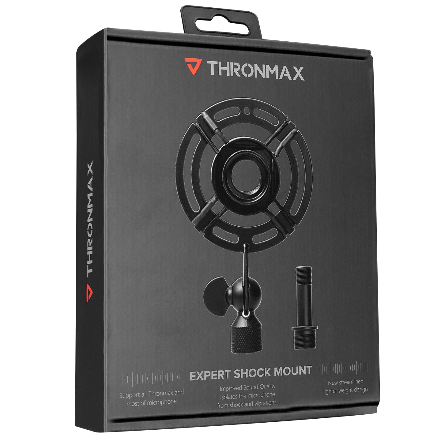 Thronmax Premium Metal Shock Mount for Microphones - Professional Studio-Grade Mic Stand Adapter with Anti-Vibration Technology for Podcasting, Streaming & Recording