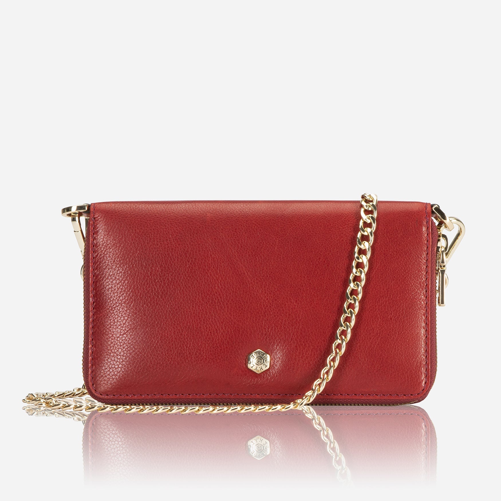 Jekyll & Hide Paris Chain Purse for Women - Elegant Red Crossbody Handbag | Perfect for Evening Parties, Date Nights & Special Occasions
