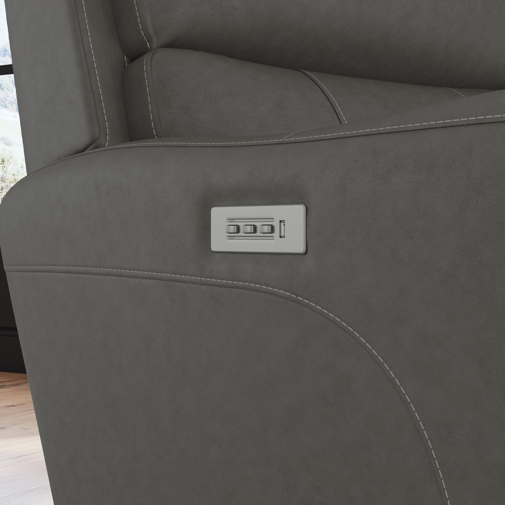 Dylan Power Recliner Chair - Electric Lift Recliner with Massage & Heat for Elderly - Comfortable Leather Living Room Reclining Sofa for Home Theater, Bedroom & Office Relaxation