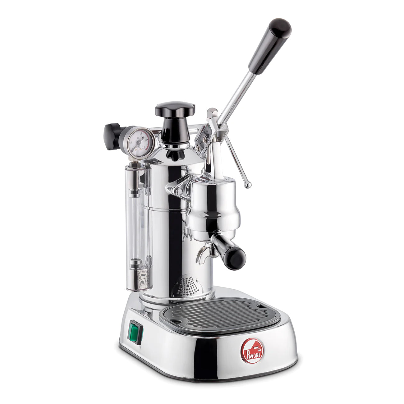 La Pavoni Professional Chrome Espresso Machine PC 16 - Premium Italian Espresso Maker for Home & Cafe Use | Perfect for Espresso, Cappuccino & Latte Lovers