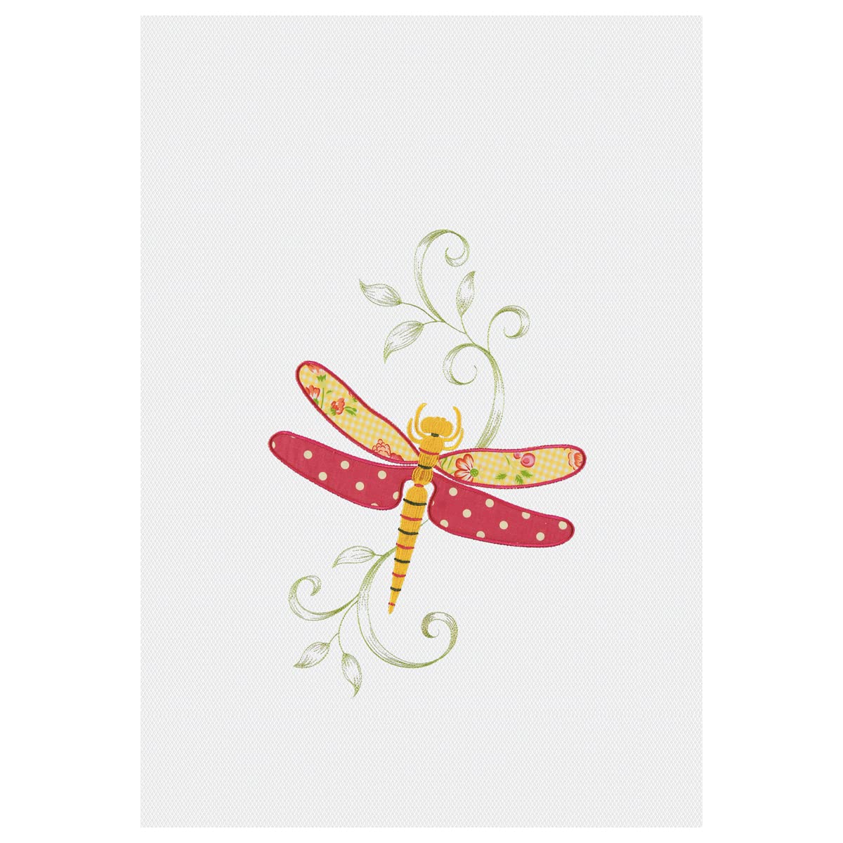 C&F Home Pink Dragonfly Waffle Weave Kitchen Towel Set - 18
