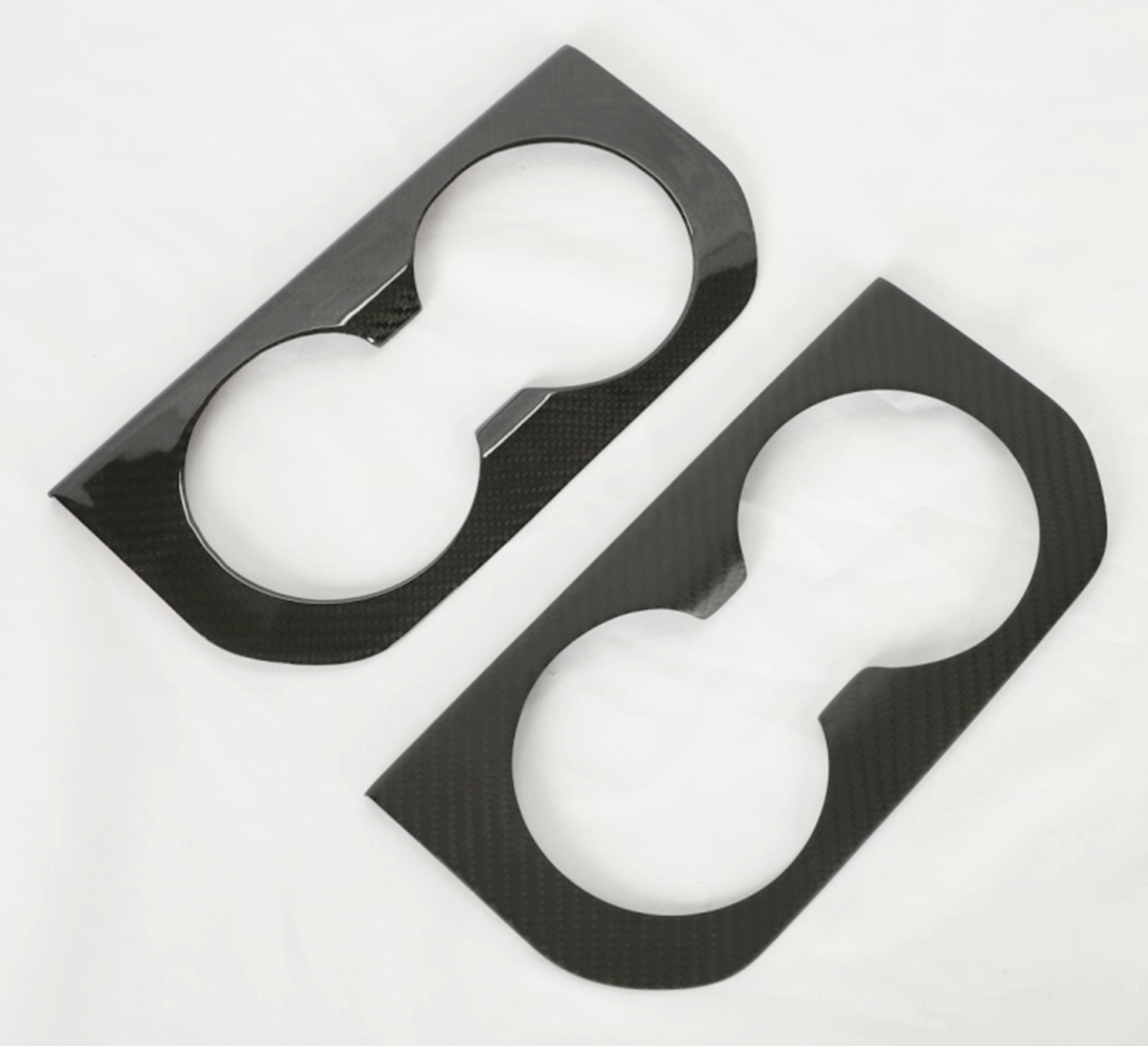 Premium Carbon Fiber Cup Holder Trim for Tesla Model S 2021-2023 | Interior Upgrade Accessories & OEM Fit Protection | Perfect for Daily Driving & Car Enthusiasts