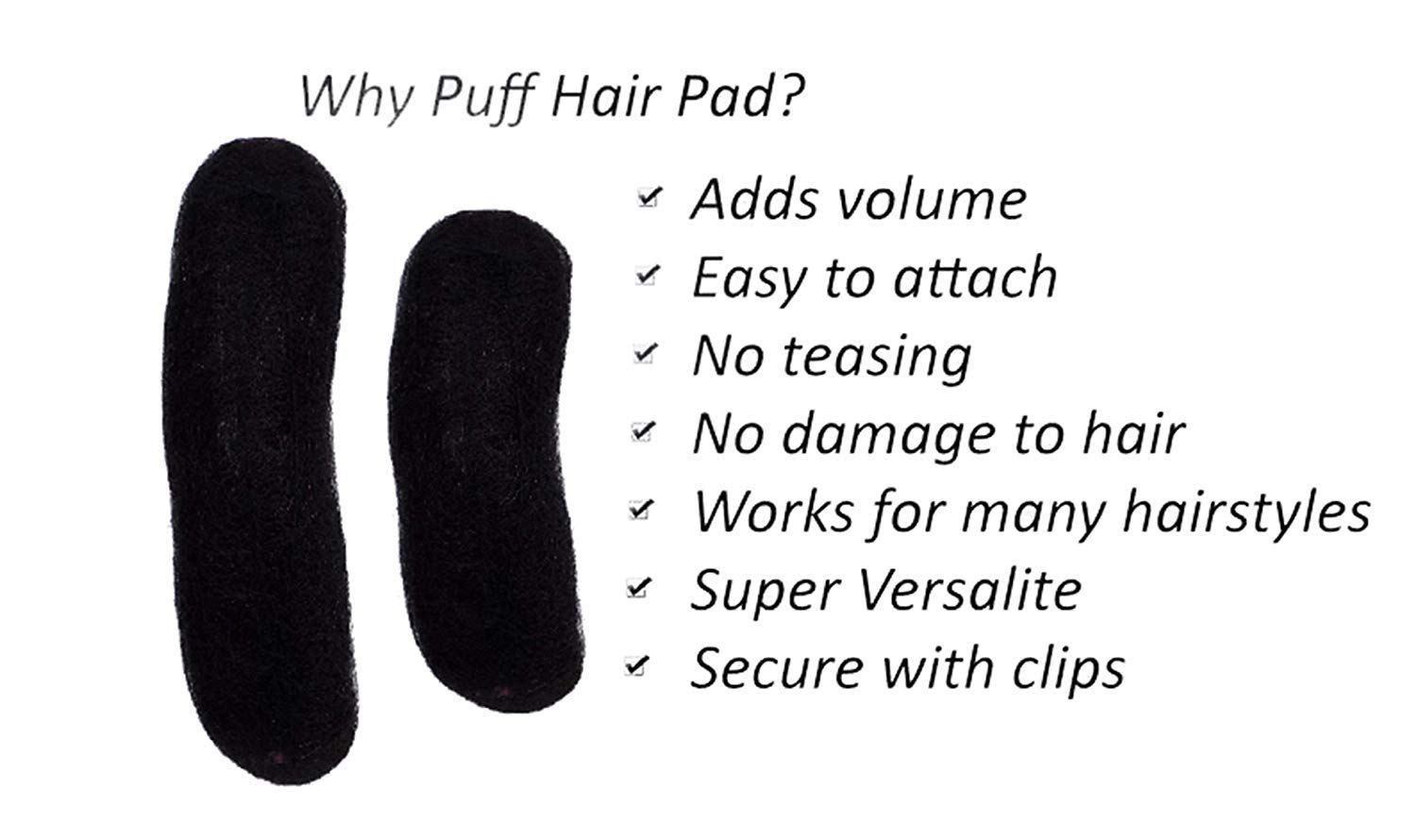Premium Baal Hair Stuffing & Juda Maker for Women & Girls - Black (Pack of 2) | Perfect for Traditional Indian Hairstyles, Weddings & Festivals
