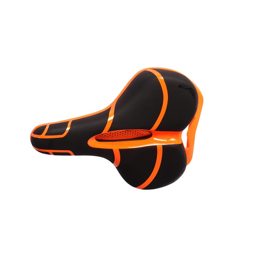 Premium Gel Bike Seat Cushion - Shockproof, Extra Comfort & Wide Design for Big Bum - Perfect for MTB, Mountain Bike, Folding Bike, Road Bike & Exercise Bikes - Ideal for Long Rides, Commuting & Indoor Cycling Workouts