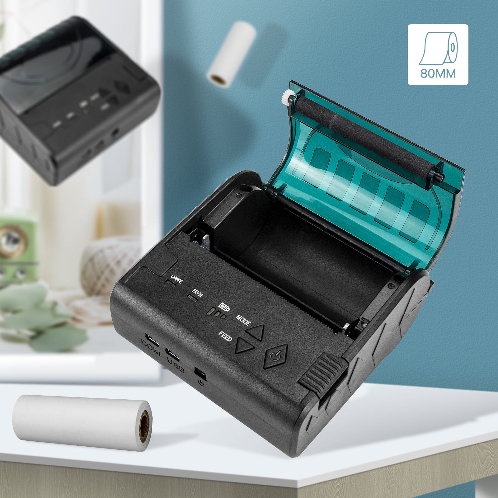 NT 8003DD 80mm Thermal Printer for Receipts & Labels - High-Speed USB/Bluetooth POS Printing for Retail, Restaurant & Warehouse Use