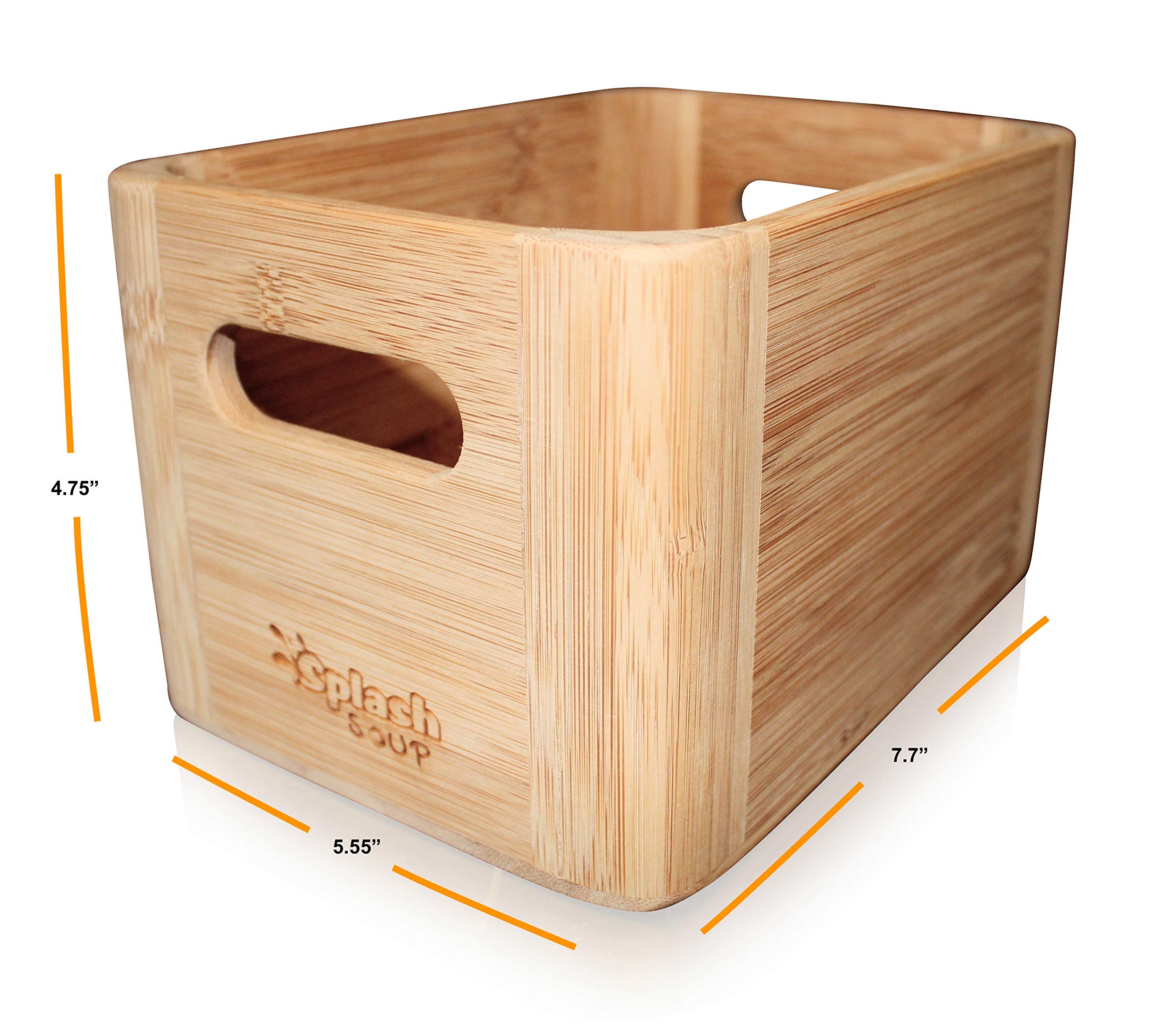 Bamboo Organizer for Bathroom, Kitchen & Picnic - Cosmetic Storage, Spice Holder, Condiment Box & Grill Utensil Organizer | Perfect for Home Organization & Outdoor Dining