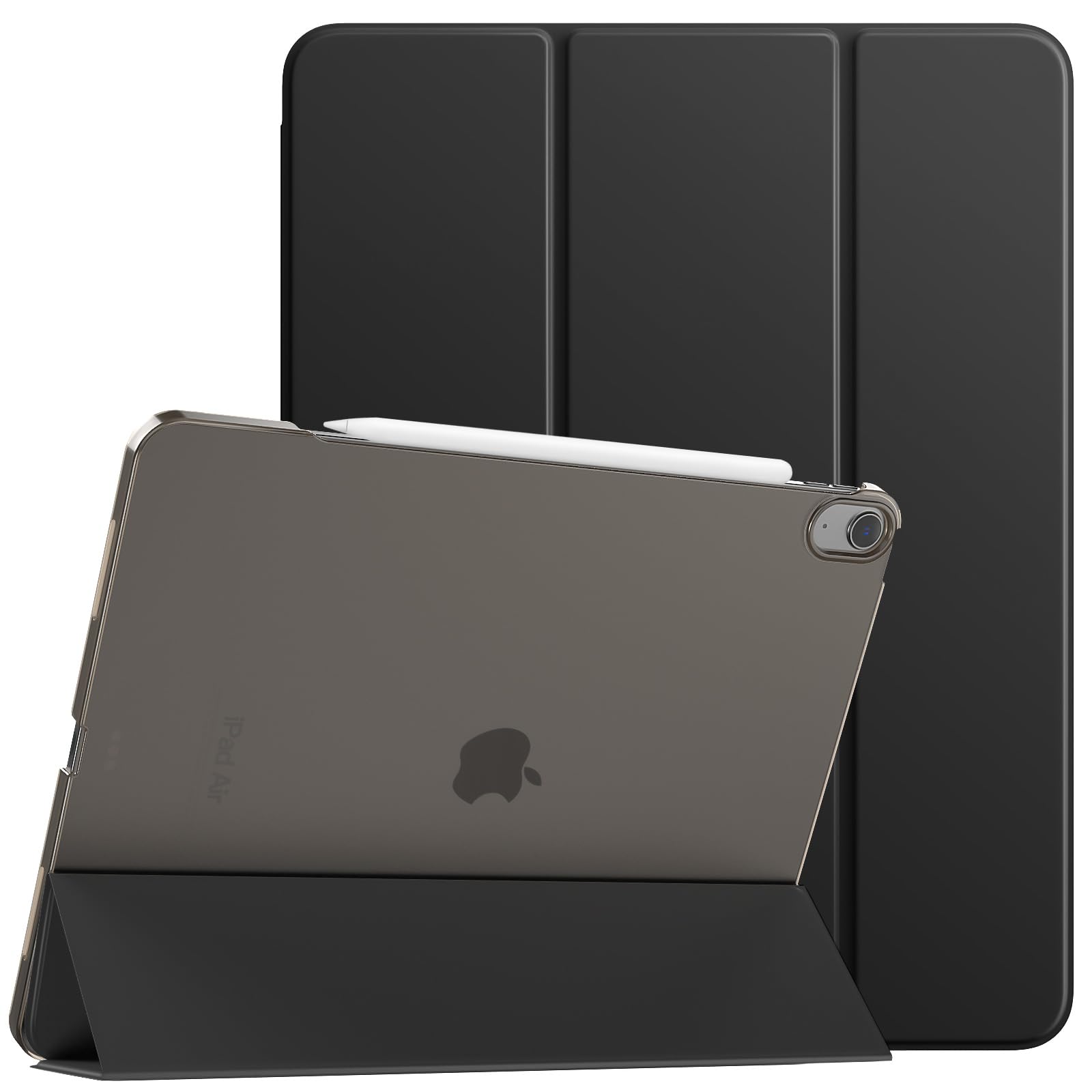 TiMOVO Slim Stand Case for iPad Air 13 Inch (M3/M2 2025/2024 Models) - Translucent Back Protective Cover with Auto Wake/Sleep & Touch ID Support | Perfect for Work, Travel & Entertainment