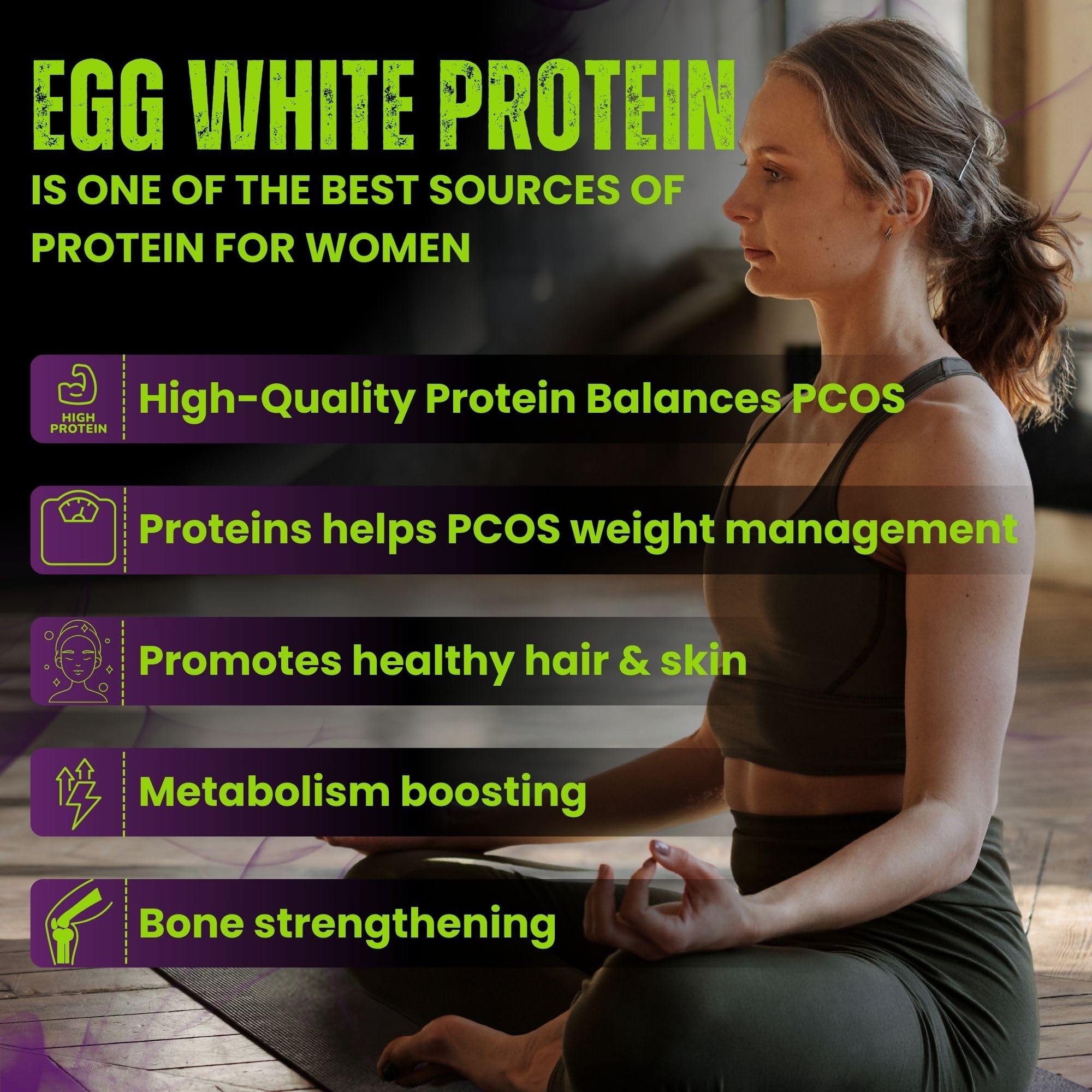 R.U.N-RISE UP NUTRITION Egg White Protein Powder for Athletes & Fitness | 27g Protein, 14g EAA | Lactose, Soy & Gluten Free | Supports Immunity & Muscle Recovery | Cappuccino Flavor - 1kg | Perfect for Post-Workout & Healthy Lifestyle