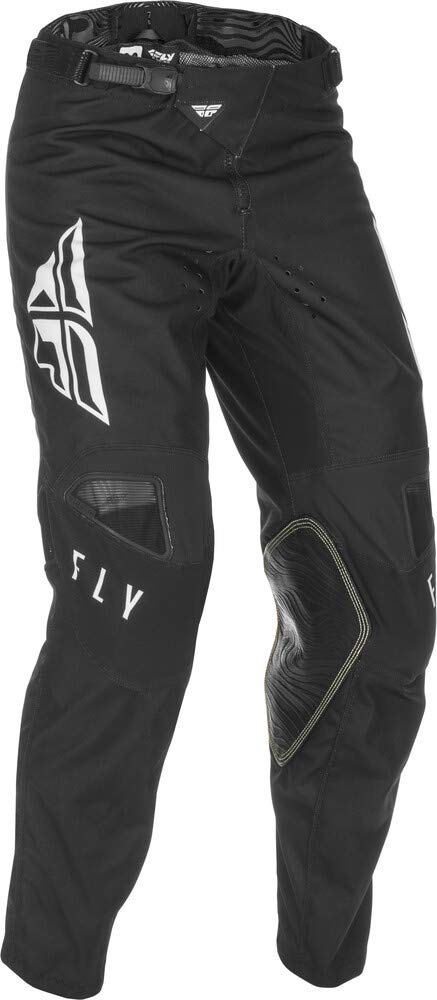 Fly Racing 2021 Kinetic K121 Motocross Pants for Men - Black/White, Size 22 - Durable MX Racing Gear for Off-Road Motorcycle & Dirt Bike Riding