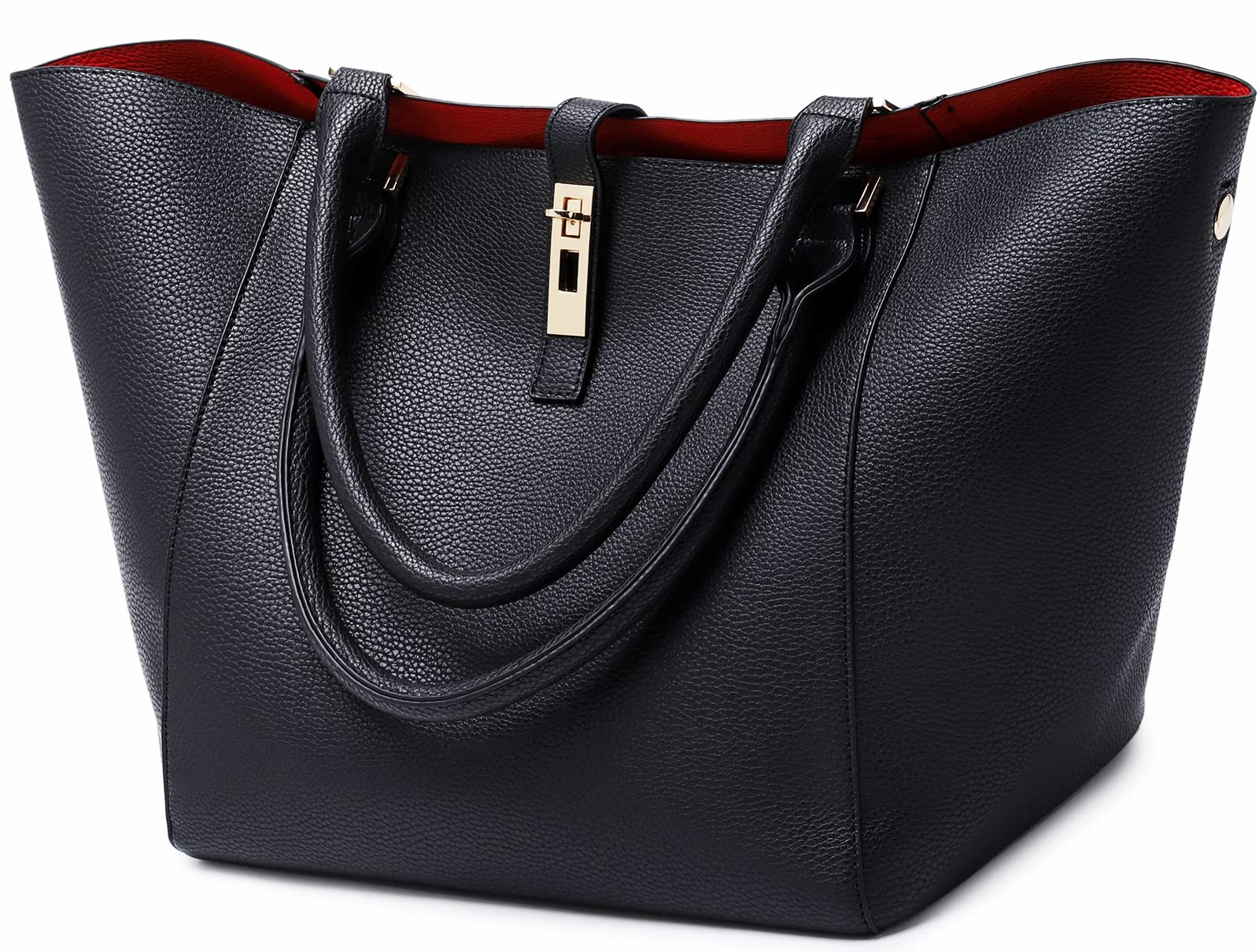 SQLP Large Work Tote Bag for Women - Spacious Designer Handbag with Crossbody Strap, Durable Bucket Purse for Office, Travel & Daily Use | Professional, Commuter & Weekend Carryall