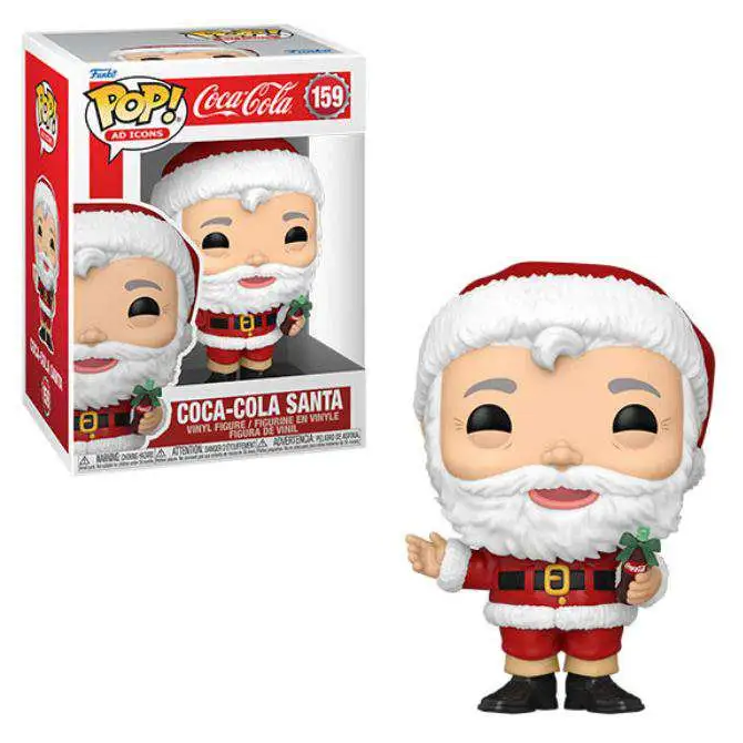 Funko Pop! AD ICONS: Coca Cola Santa #159 - Vintage Christmas Collectible Figure for Holiday Decor & Coca-Cola Memorabilia Collection