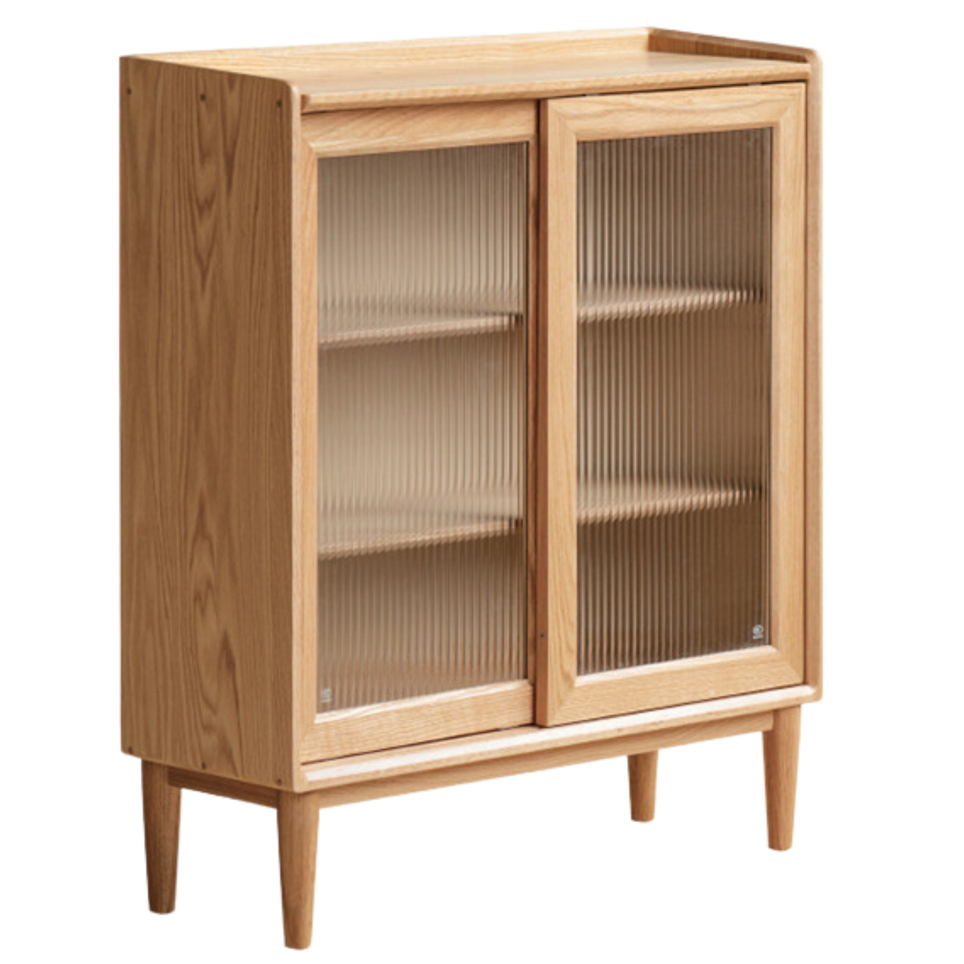 Solid Oak Wood Sideboard with Sliding Doors - Stylish Storage for Dining Room, Living Room, or Entryway
