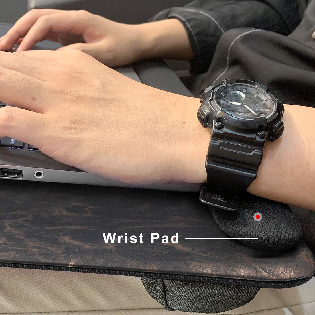 Ergonomic Laptop Tray with Built-in Mouse Pad & Anti-Slip Strip - Portable Lap Desk for MacBook, iPad & 17-Inch Notebooks - Perfect for Bed, Sofa & Office Use