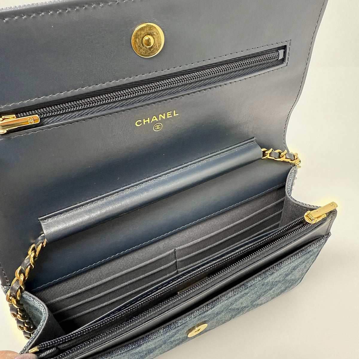 Chanel 2021 Denim Wallet on Chain Crossbody Bag - Luxury Designer Handbag for Women | Perfect for Parties, Shopping & Everyday Use