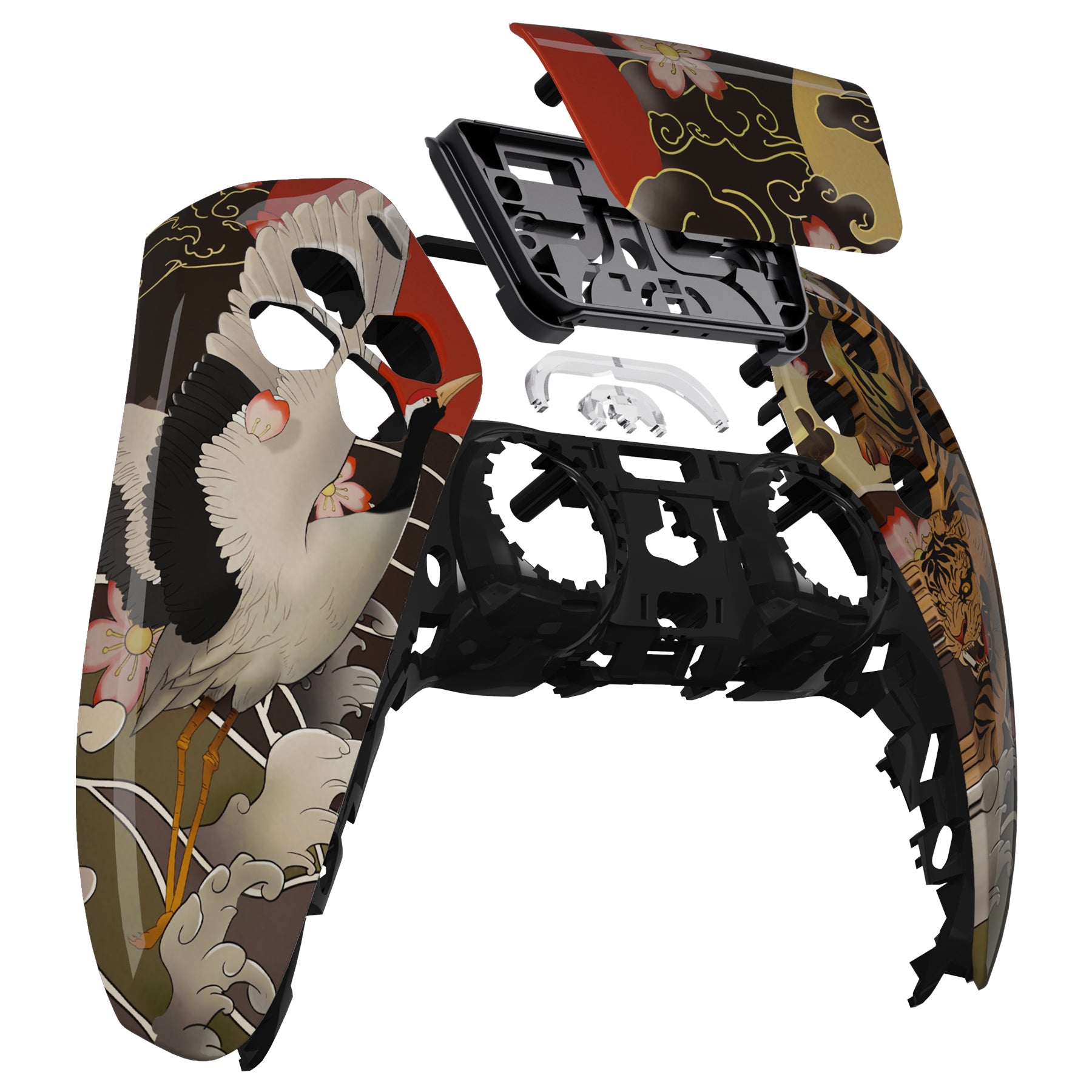 eXtremeRate PS5 Controller Front Housing Shell Replacement - Compatible with BDM 010/020/030/040/050 Models, Touchpad Included - Customize Your DualSense Controller for Gaming & Streaming
