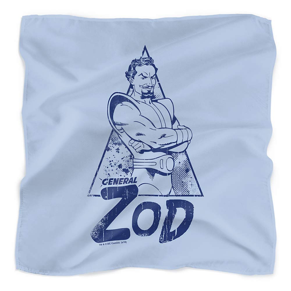 Superman Vintage Zod Bandana - 21x21 Inches Cotton Scarf for Cosplay, Halloween, Comic Con & Superman Fans - Perfect for Costume Accessories, Gifts & Collectibles