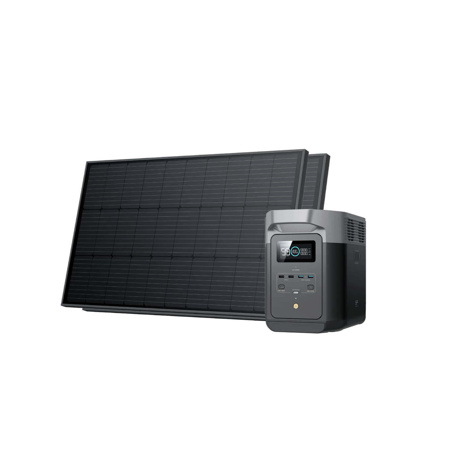 EcoFlow DELTA 2 Portable Power Station with 100W Solar Panel | Solar Generator for Camping, RV, Emergency Backup & Off-Grid Living