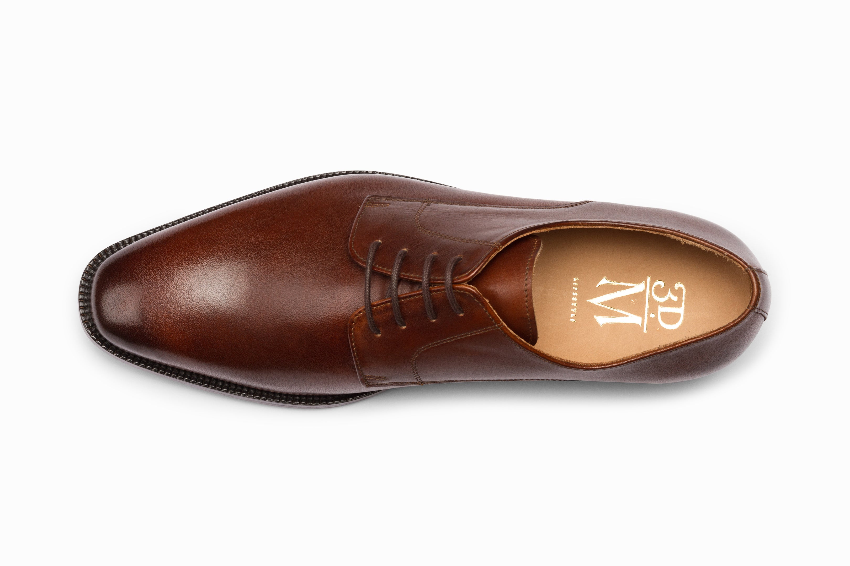 Men's Classic Plain Brown Derby Shoes - Stylish & Comfortable for Business, Casual & Formal Occasions