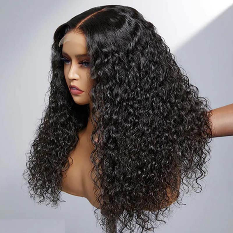 Eullair 9x6 Lace Front Wigs Human Hair - Glueless Pre Plucked Water Wave Wigs with Bye Bye Knots & Pre Cut Lace - Natural Looking Wigs for Black Women - Perfect for Daily Wear, Parties & Special Occasions
