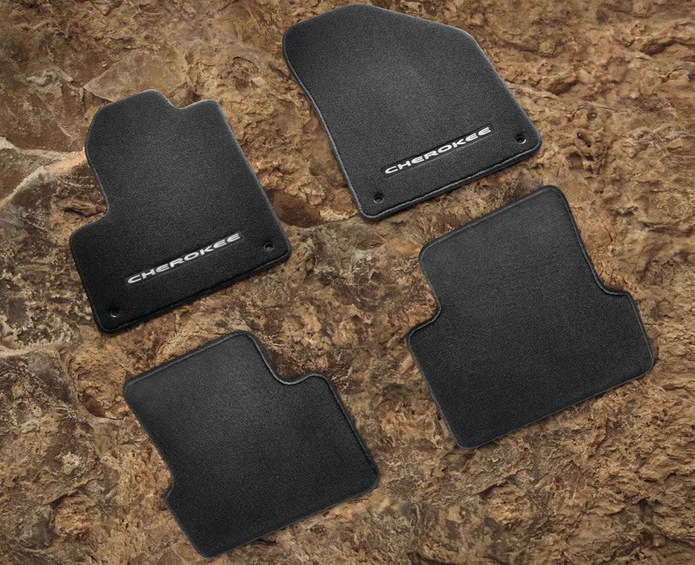 Premium Carpet Floor Mats for Jeep Cherokee - Black | All-Weather Protection & Custom Fit | Perfect for Daily Commuting & Off-Road Adventures