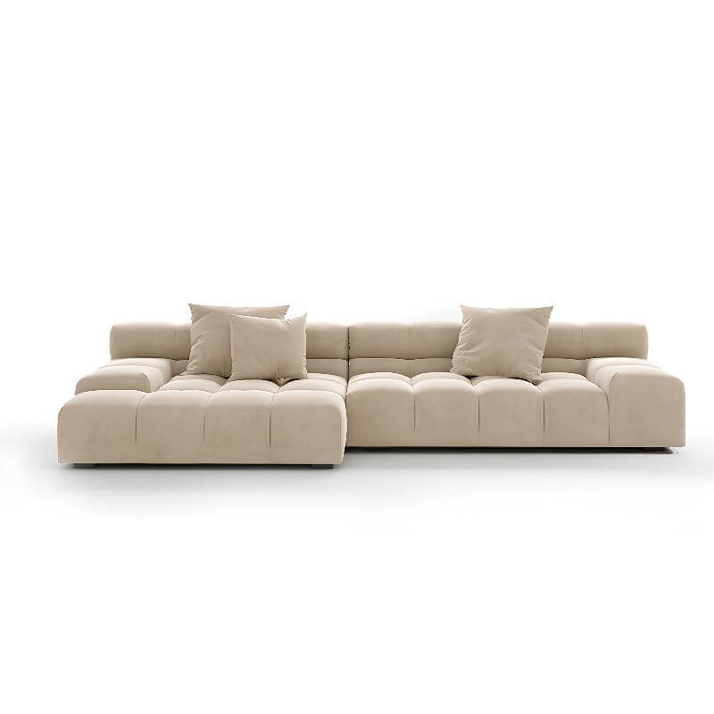 L-Shaped Recliner Sofa with Hidden Support - Modern Sectional Couch for Living Room, Home Theater, and Family Lounge