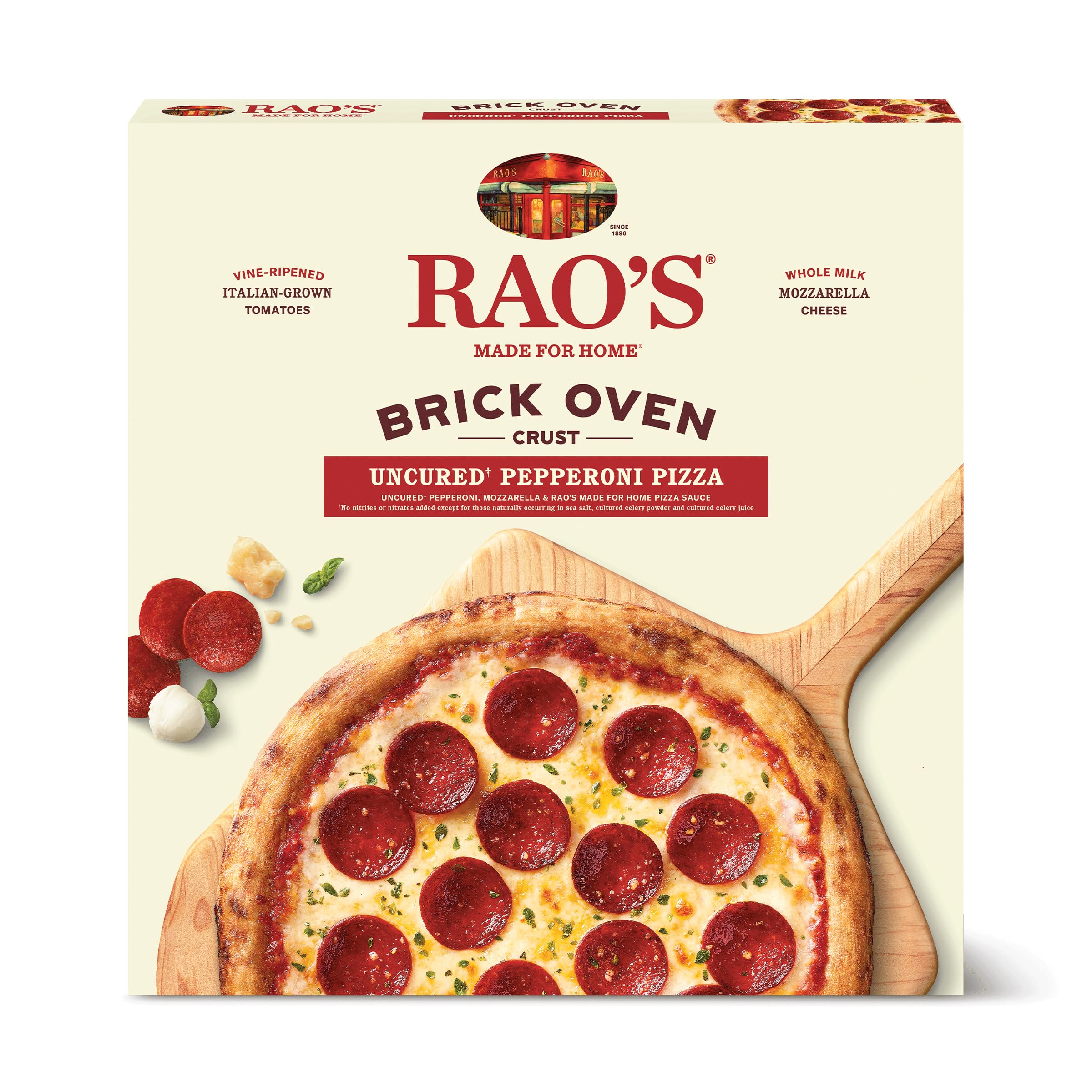 Rao's Homemade Frozen Pizza - Uncured Pepperoni, Brick Oven Crust, Premium Quality with Fresh Shredded Whole Milk Mozzarella Cheese | Perfect for Family Dinners, Game Nights & Quick Meals
