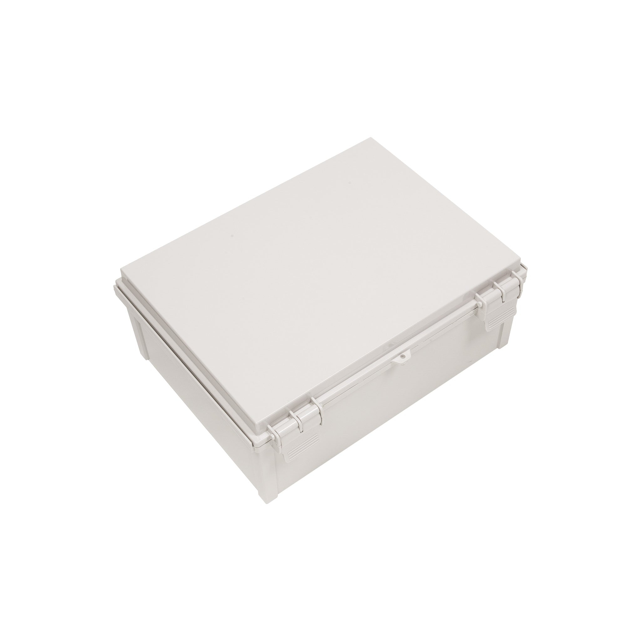 Boxco Q Series 11.81 x 15.75 x 5.91 Inches (300 x 400 x 150mm) Waterproof Plastic Enclosure - IP67 Rated, IK08 Impact Resistant, ABS Material with Grey Hinged Cover & Mounting Plate - Ideal for Outdoor Electronics, Industrial Equipment & Electrical Components Protection