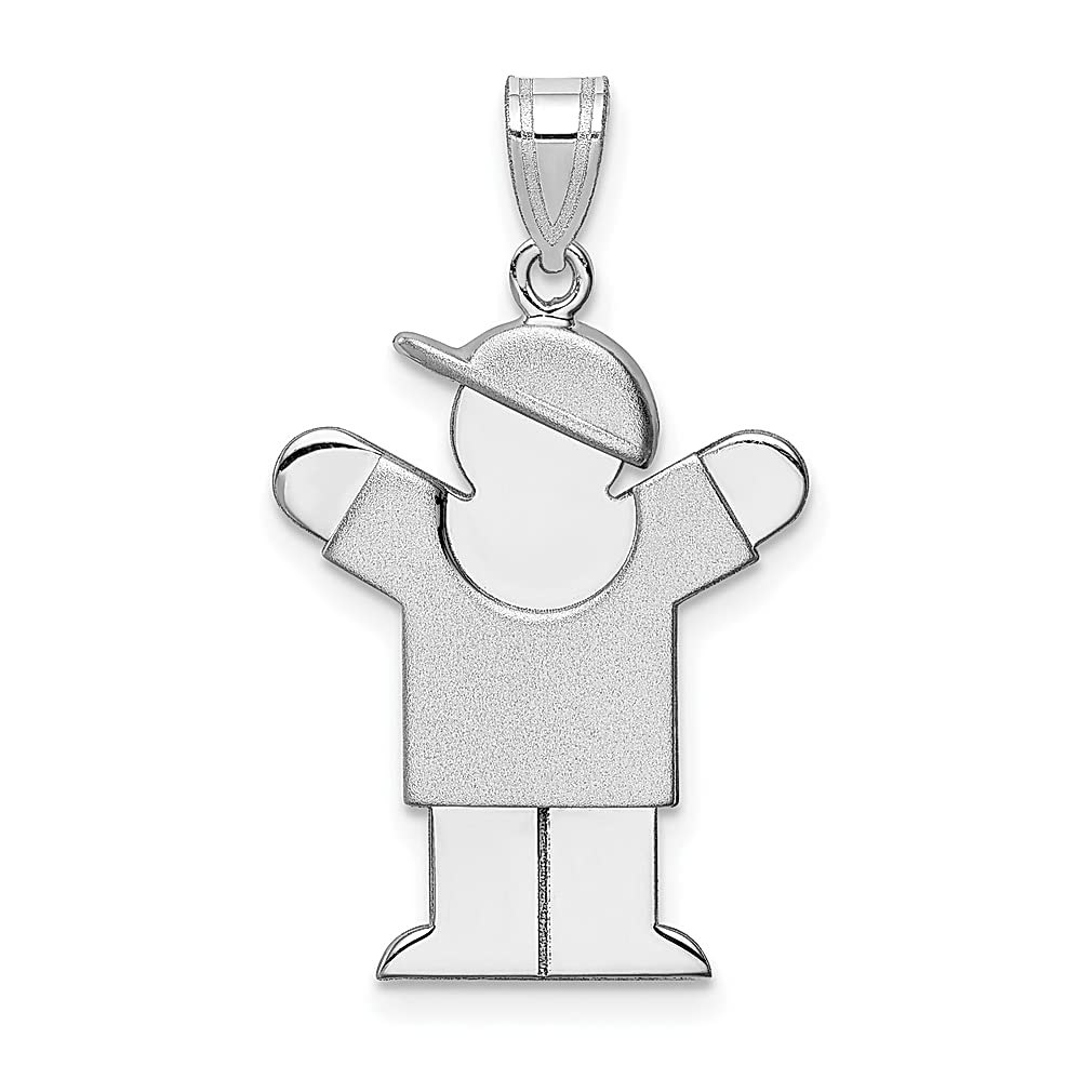 14k White Gold Engravable Charm Necklace - Baby Jewelry Gift for Women - Perfect for Mother's Day & Birthdays