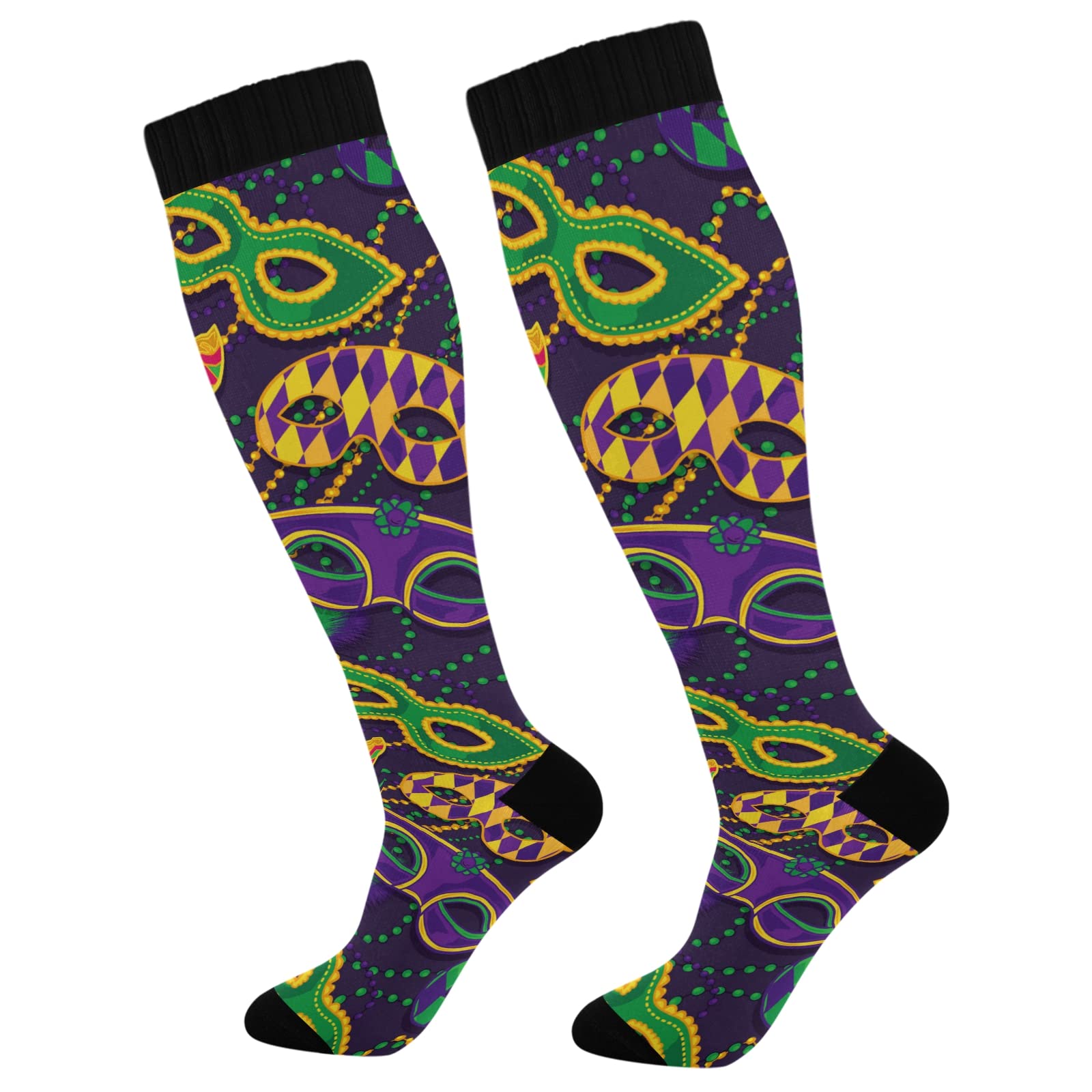 Fisyme Women's & Men's Warm Comfort Athletic Crew Socks - Running, Hiking, Cycling Compression Socks for Sports & Outdoor Activities