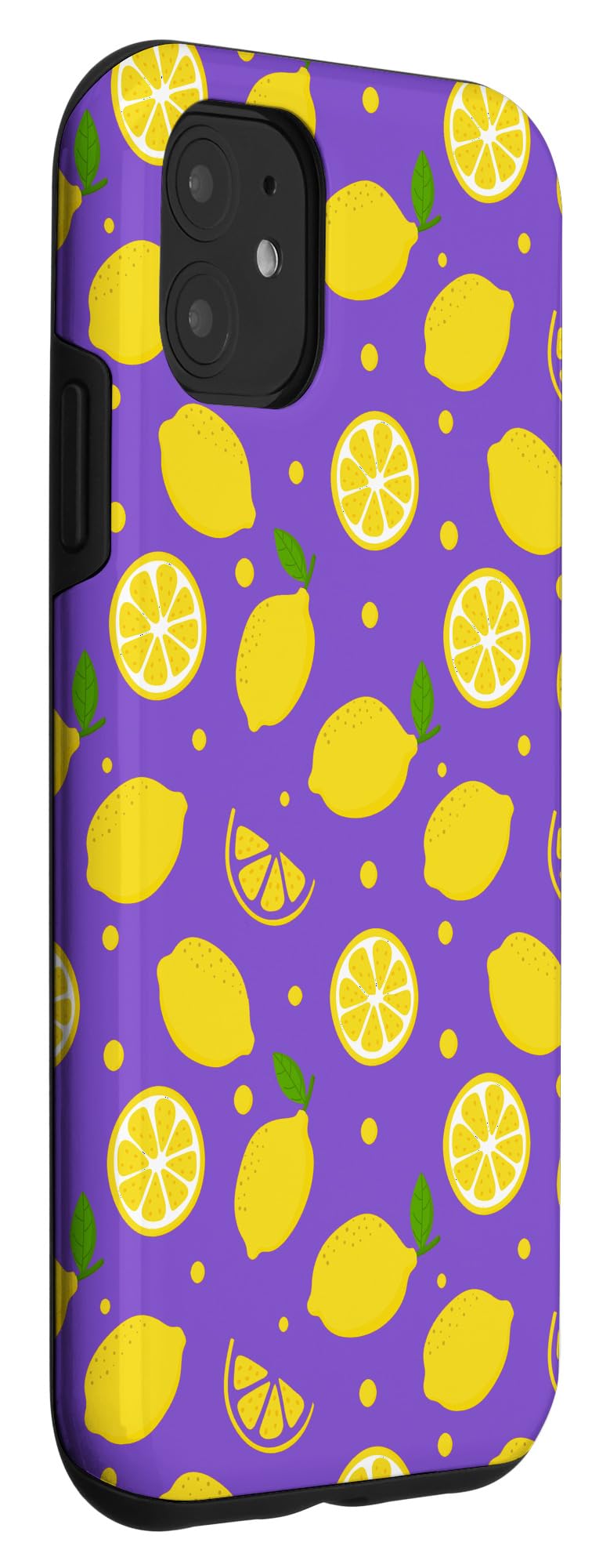 iPhone 11 Case - Purple Lemon Fruit Pattern Design Protective Cover | Slim Fit, Shockproof & Scratch Resistant | Perfect for Everyday Use, Travel & Outdoor Activities