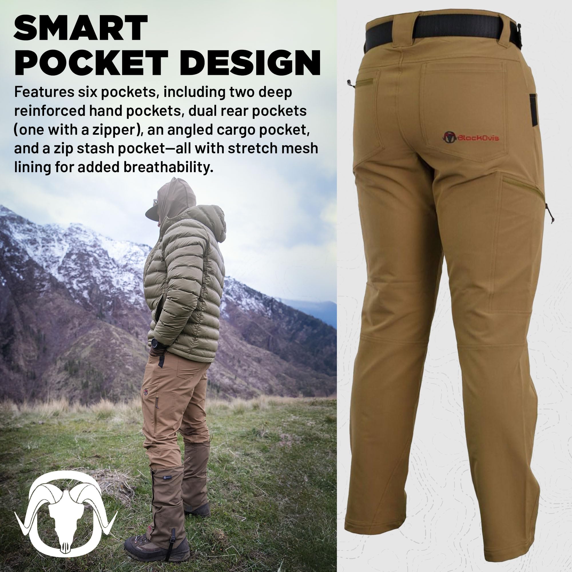 Granite Peak Midweight Hiking Pants for Men - Durable Outdoor Adventure Pants with Quick-Dry Technology - Perfect for Hiking, Camping & Trail Running