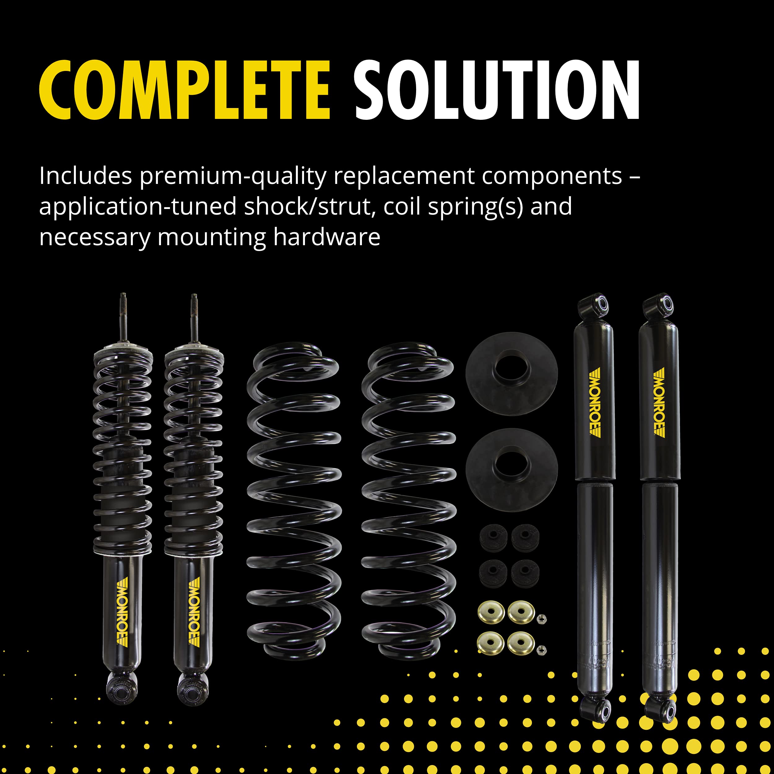 Monroe 90001-1 Air to Coil Spring Conversion Kit - Upgrade Your Vehicle Suspension System for Smooth Rides | Perfect for Trucks, SUVs & Off-Road Vehicles