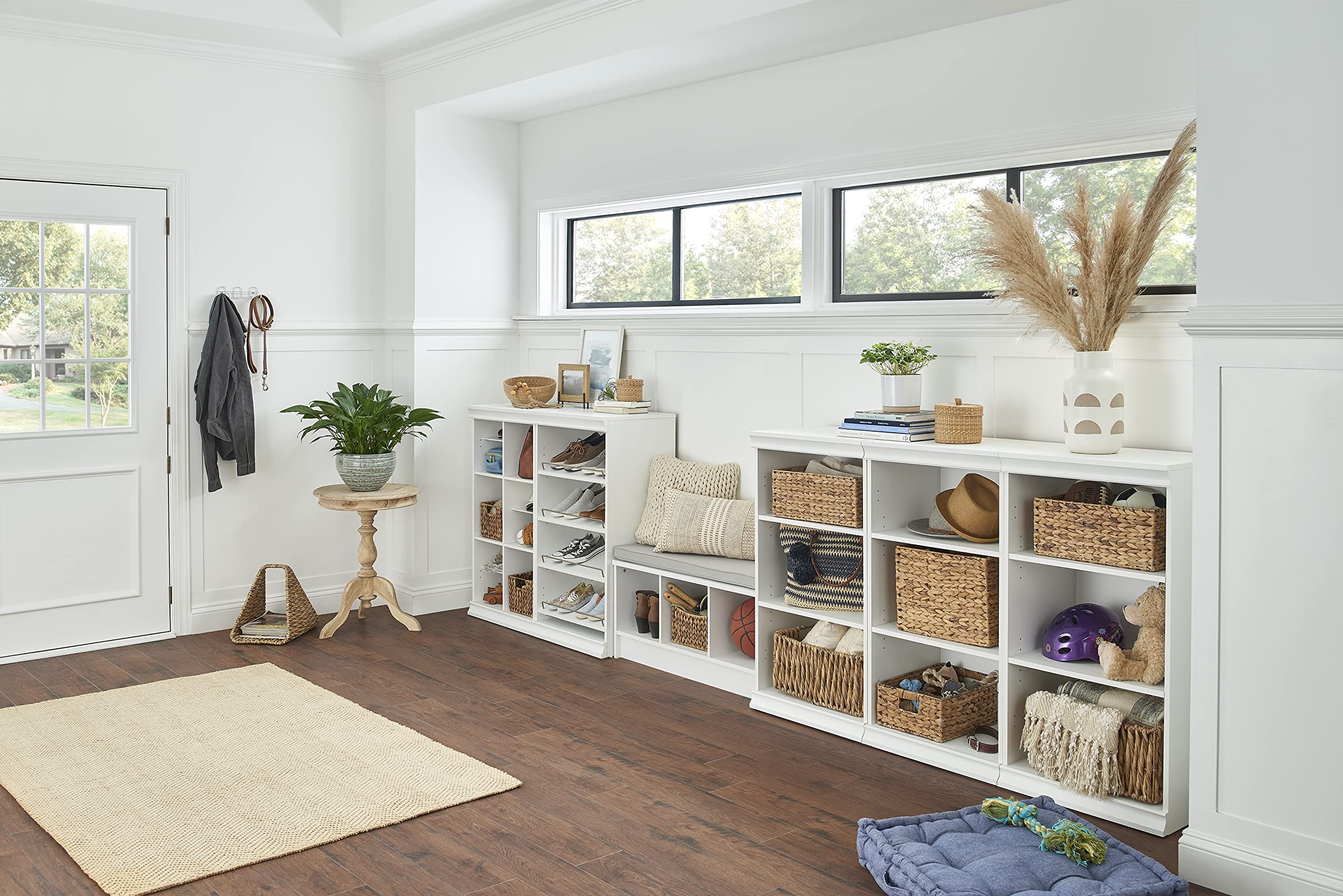 ClosetMaid 12-Shelf Modular Wood Closet Organizer - Adjustable Shelves with Dividers, Stackable Design, Full Backer & Decorative Trim in White | Perfect for Bedroom, Closet & Home Storage Organization