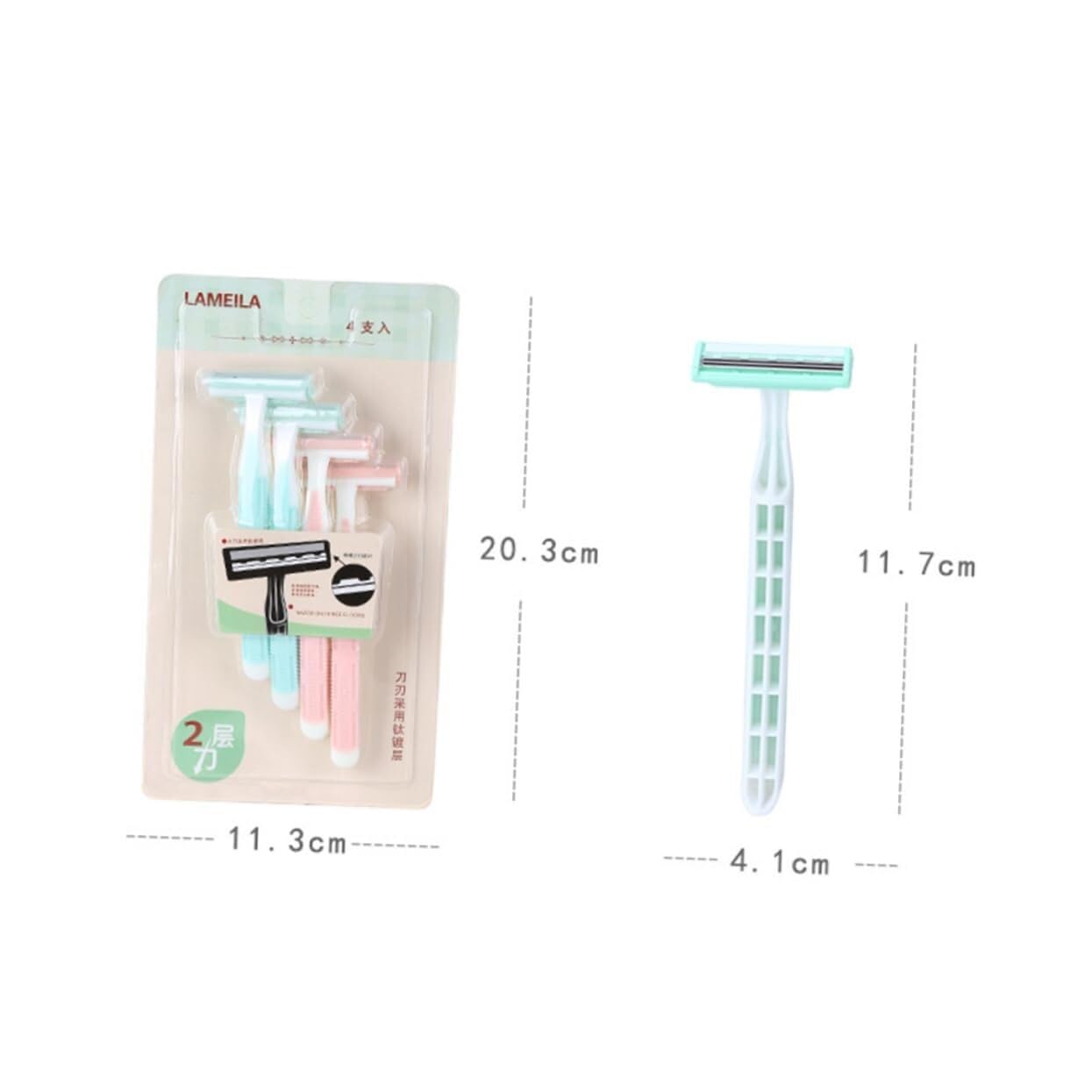 Women's Facial & Body Hair Removal Kit - 4pc Armpit & Body Razor Set for Smooth Skin | Perfect for Travel, Gym & Daily Grooming