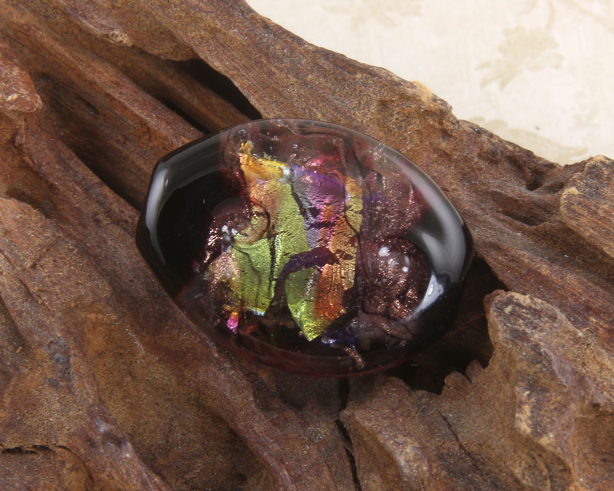 Purple Galaxy Lampwork Focal Bead SRA - Handmade Glass Bead for Jewelry Making, DIY Crafts & Beading Projects | Perfect for Necklaces, Bracelets & Earrings