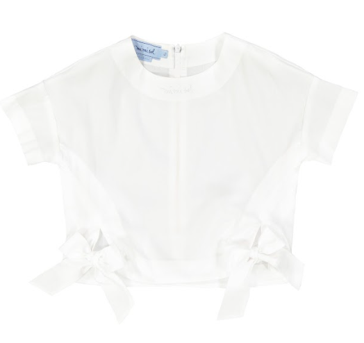 Stylish MIMISOL BOW EMBELLISHED COTTON SHIRT for Women - Elegant Blouse for Office, Party & Casual Wear (Size 10 18A)