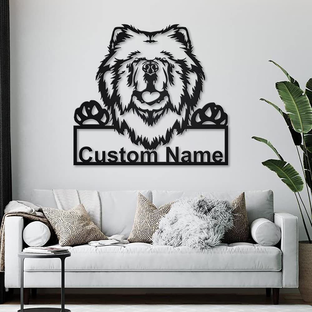 Custom Personalized Chow Chow Dog Metal Sign Art - Unique Pet Gift for Dog Lovers - Perfect for Home Decor, Birthday Present & Funny Animal Lover Gifts