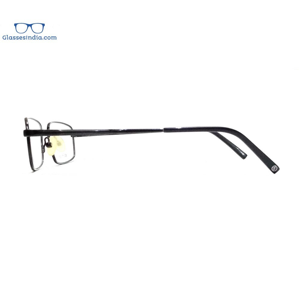 Sophisticated Black Full Frame Rectangle Progressive Glasses - No Line Multifocal Bifocal Lens 1189BKL | Perfect for Reading, Computer Work & Everyday Use