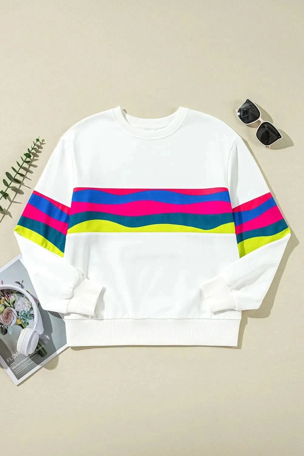 Stylish Long Sleeve Contrast Color Blouse for Women - Perfect for Office Wear, Date Nights & Casual Outfits