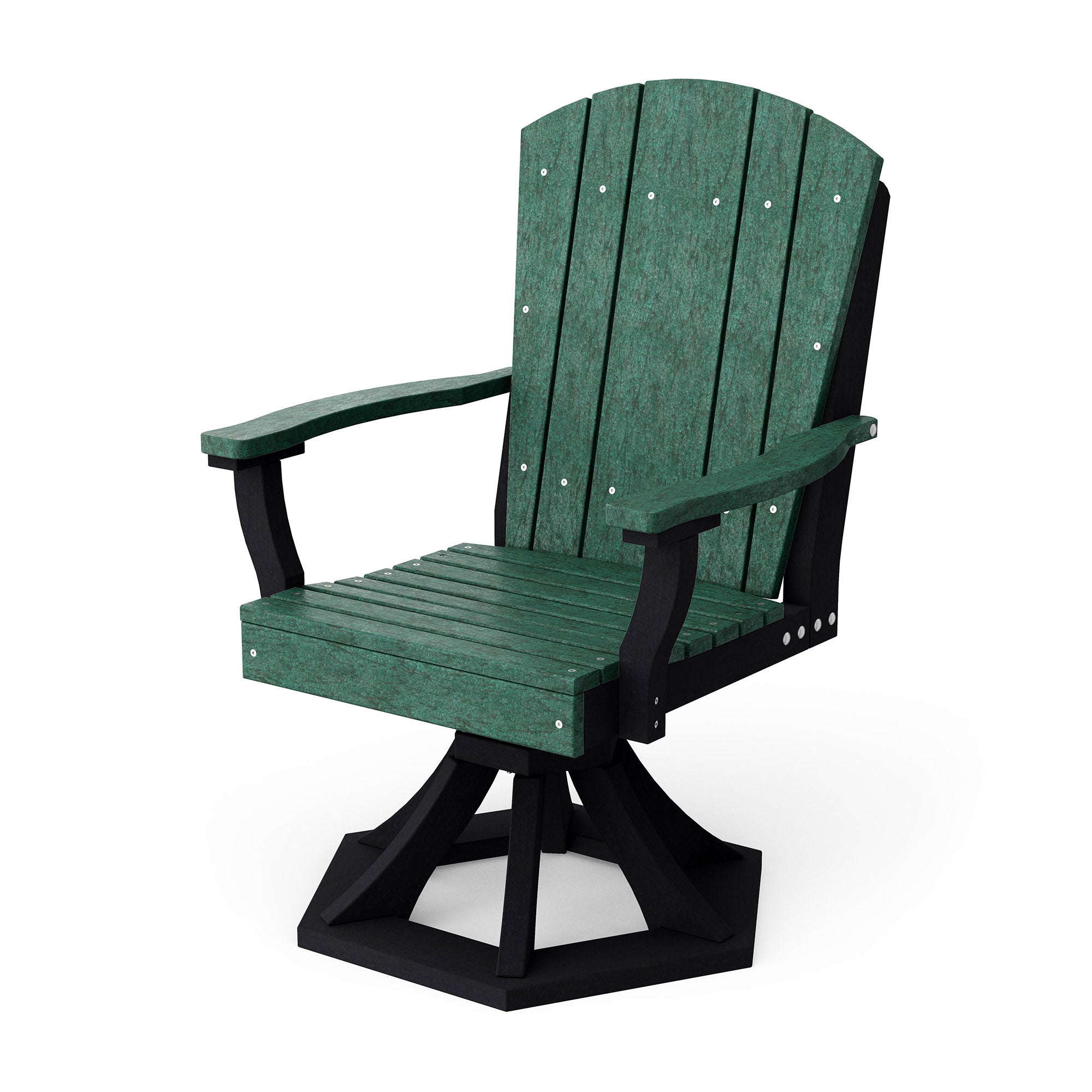 Heritage Swivel Dining Arm Chair - Solid Wood Upholstered Side Chair for Kitchen, Dining Room & Office - Comfortable & Stylish Seating Solution