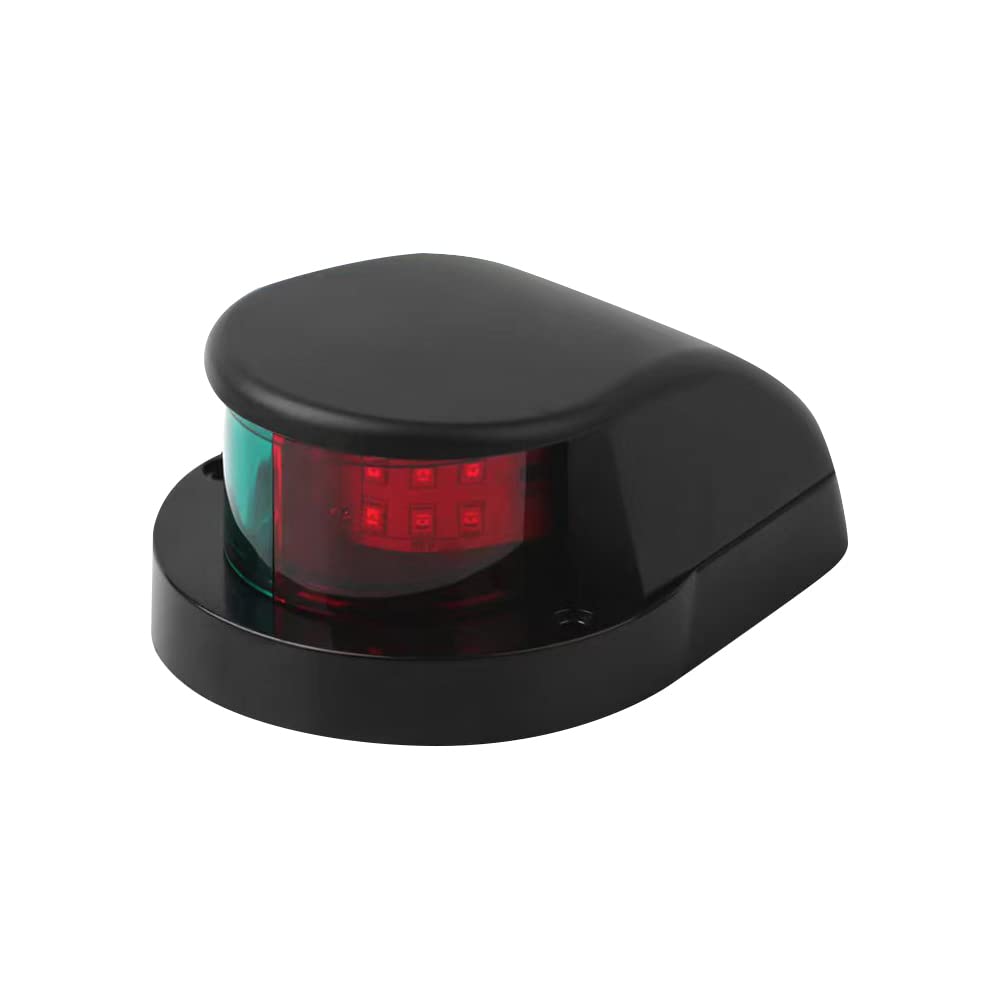 Premium Osinmax LED Boat Navigation Light - Waterproof Marine Bow Light for Small Boats & Pontoons | Durable Black Design for Night Cruising & Fishing Safety