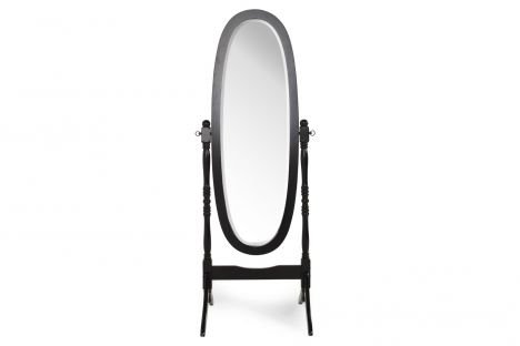 Crown Mark Cheval Mirror - Full Length Floor Mirror with White & Black Finish - Elegant Dressing Mirror for Bedroom, Living Room & Entryway